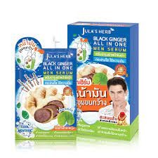 (1 กล่อง )จุฬาเฮิร์บ ขิงดำ แบล็ค จิงเจอร์ ออล อิน วัน เมน เซรั่ม Julas Herb Black Ginger all in one men serum