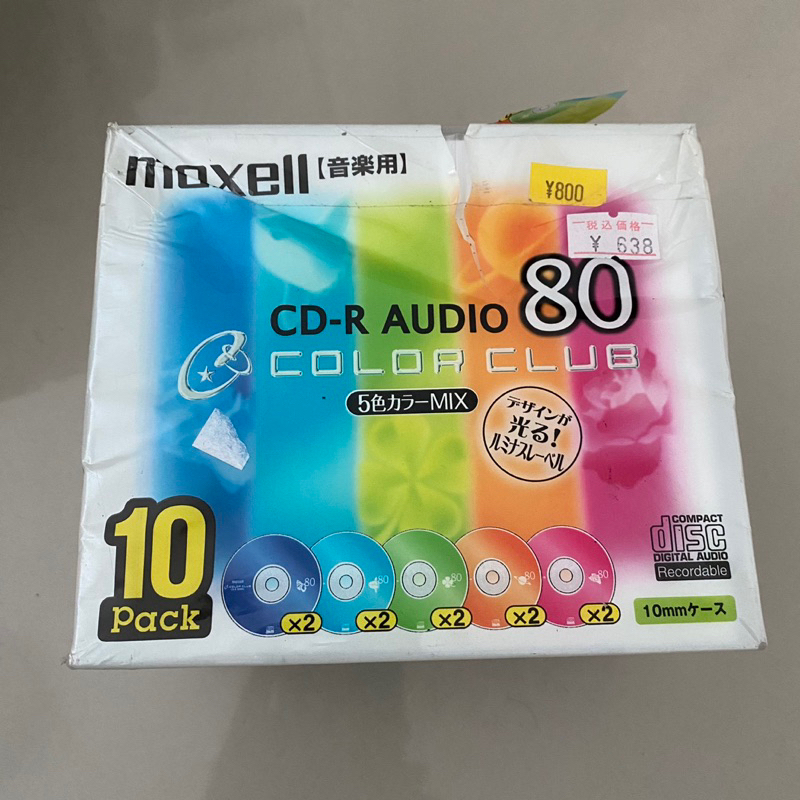 แผ่น CD-R เปล่า Maxell พร้อมกล่อง (Data 700mb/Audio 80min)