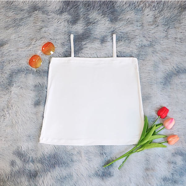 เสื้อสายเดี่ยว ซับใน สายเดี่ยวคอเหลี่ยม (ไม่มีฟองน้ำ) Size : ( L) อก 32-40 นิ้ว สายเดี่ยวตัดตรงเต็มตัว เสื้อผ้าแฟชั่น - รูปที่ 3