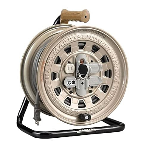 ✅โค้ดลดเพิ่ม สูงสุด 1000บาท✅ Hataya Cord Reel GT-30 (30เมตร) สีแทน ปลั๊กพ่วง โรลสายไฟ