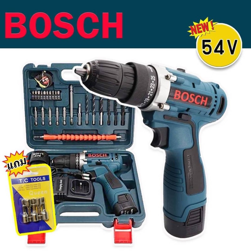Boschสว่านไร้สาย54V(10mm.)