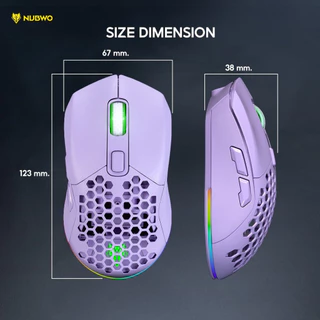 [กรุงเทพฯ ด่วน 4 ชั่วโมง] NUBWO เมาส์เกมมิ่งไวร์เลสได้ บลูทูธได้ มีไฟ RGB ปรับ DPI เปลี่ยนหน้ากากเมาส์ได้ รุ่น NM98