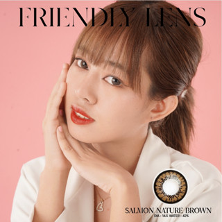 Friendly lens1คู่ คอนแทคเลนส์ บิ๊กอายตาโต สี LIGHT BROWN /BA 8.6  DIA 14.5 ค่าอมน้ำ42%