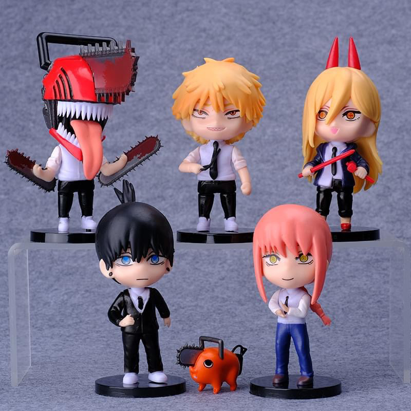 โมเดล Chainsaw man เซนซอร์แมน ยกเซ็ต 6 ตัว ความสูง 10 cm สินค้ามือ 1 วัสดุพีวีซี พร้อมส่งจากไทย