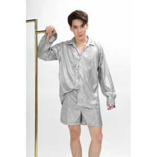 เสื้อแขนยาว คอวี กลิตเตอร์(เฉพาะเสื้อ)