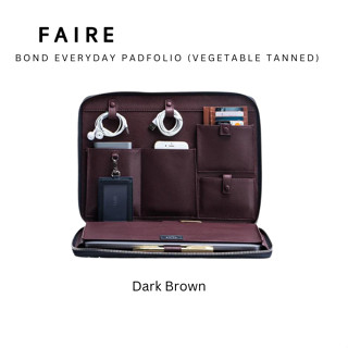 Faire Collective| BOND EVERYDAY PADFOLIO (VEGETABLE TANNED) กระเป๋าเอกสาร, สายยาว, กระเป๋าโน๊ตบุ๊ค, กระเป๋าเดินทาง