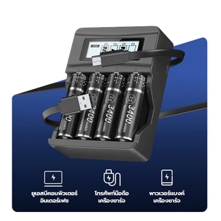 PALO 1.5v แบบรีชาร์จ Li-ion AA/AAA 3400/900mWh 1.5V แบตเตอรี่ลิเธียม แบตเตอรี่