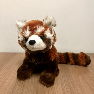 ตุ๊กตาแพนด้าแดงท่านั่ง ตุ๊กตา แพนด้าแดง Red panda  LESSER PANDA , RED PANDA,  Red panda plush toy ตุ๊กตาสัตว์เหมือน