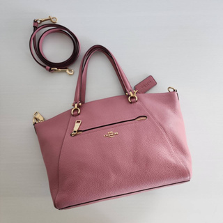 🎀 (สด-ผ่อน) พัดหนัง สี Li Rose COACH F58874 PRAIRIE SATCHEL