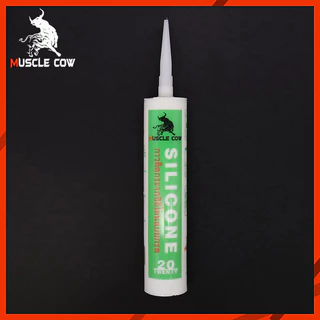 MUSCLE COWซิลิโคน อุดรอยรั่ว กันน้ำซึม ปืนยิงกาว ไม่กัดผิวกระจก ใช้ติดวัสดุได้หลากหลาย เช่น PVC ไม้ คอนกรีต เหล็ก กระจก