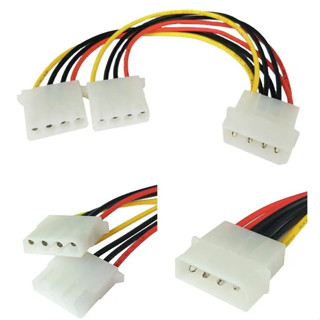 MOLEX 4 PIN IDE POWER SUPPLY SPLITTER CABLE 2 FEMALE TO 1 MALE สาย 4 PIN Molex