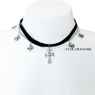 CHROME HEART CHOKER โชคเกอร์โครมฮาร์ท งานนำเข้าวัสดุดี