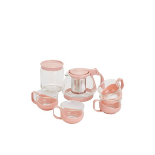 CUIZIMATE 4 Person 6 Pcs Tea Filter Set PINK ชุดกรองชาสีชมพู