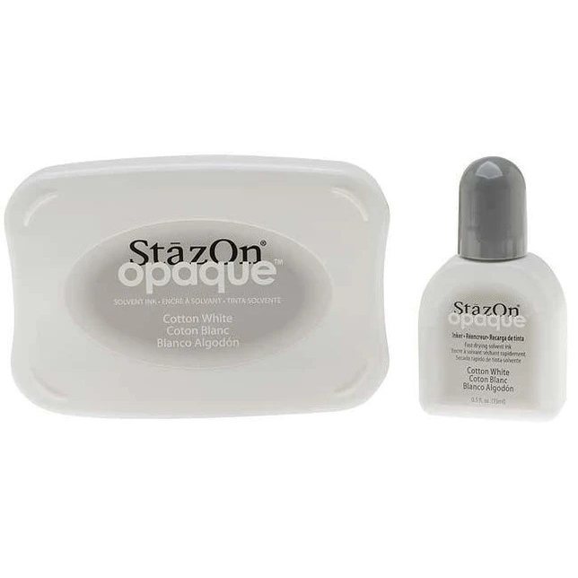 แท่นประทับหมึกกันน้ำ Stazon Opaque Cotton White