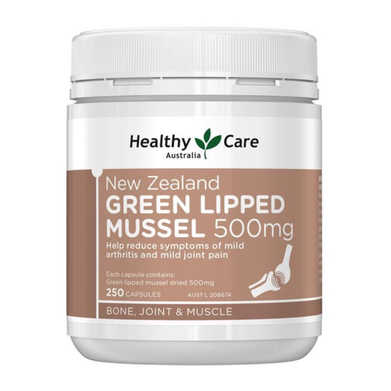 Healthy Care New Zealand Green Lipped Mussel 250 Capsules