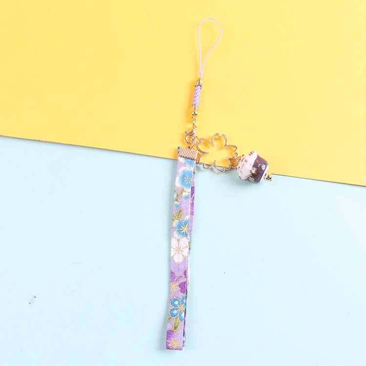 สายคล้องโทรศัพท์มือถือ แมวกวักญี่ปุ่นนำโชค มีสินค้าพร้อมส่ง ที่ห้อย พวงกุญแจ แมว ดอกซากุระ กระดิ่ง สายแบบสั้น ราคา ถูกที่สุด ดีลบีเคเค แกลเลอรีภาพที่ 8