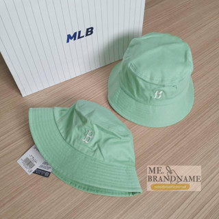 ของแท้ 💯% MLB rookie bucket hat หมวกปีกสีเขียว logo B 💚💚