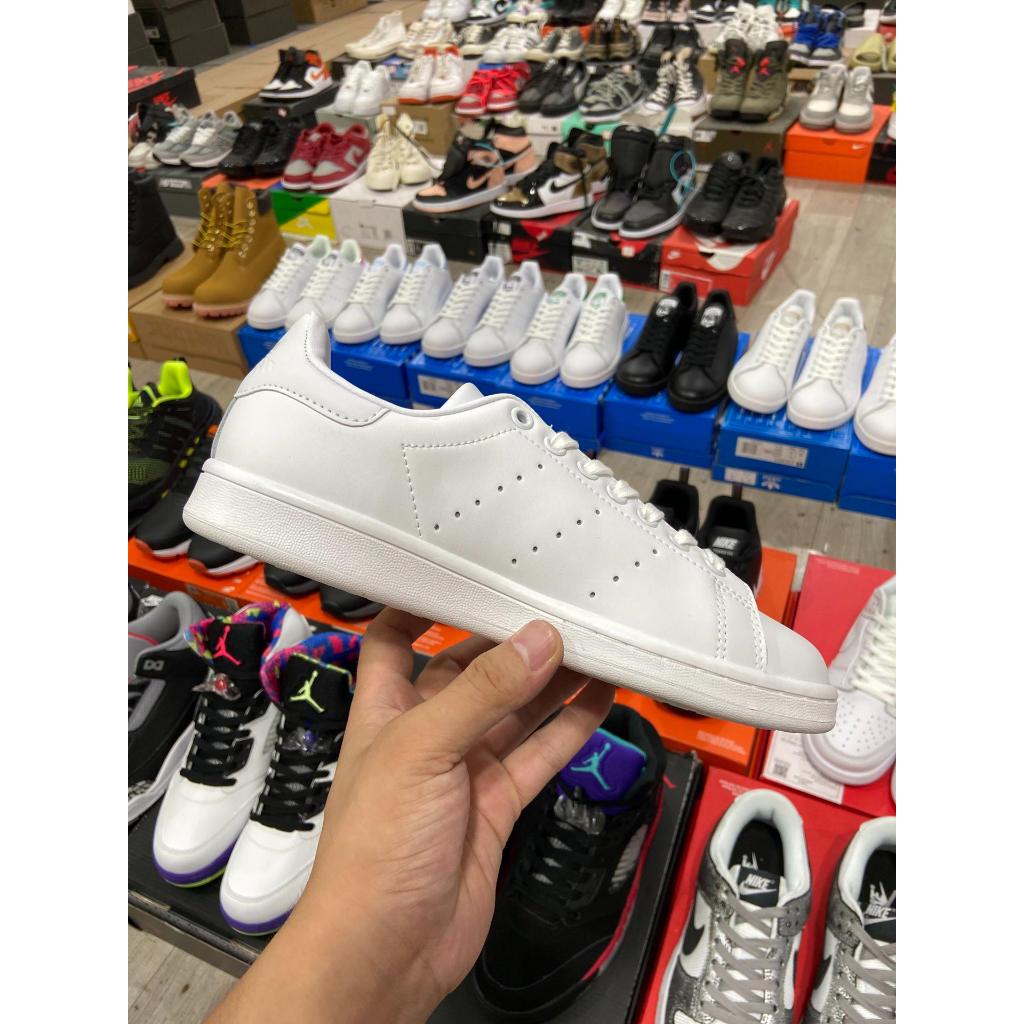 รองเท้าAdidas Stan Smith (หนัง) ผ้าใบสีขาวสินค้าถ่ายจากงานจริง100%