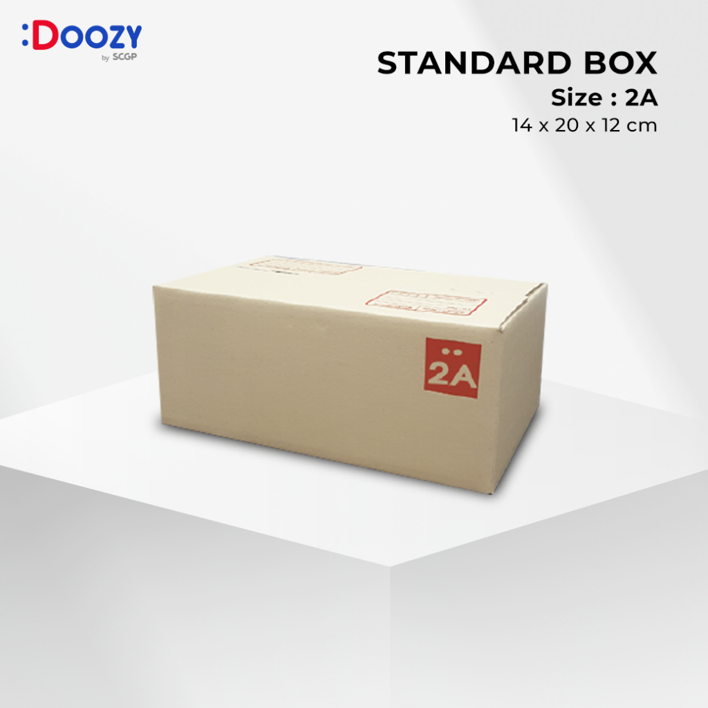 กล่องไปรษณีย์ ขนาด 2A ( 14 x 20 x 12 ซม.) แพ็ค 20 ใบ กล่องพัสดุ กล่องฝาชน Doozy Pack