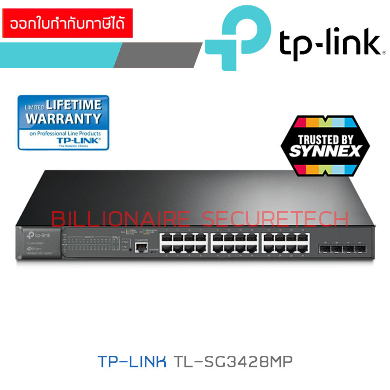 TP-LINK TL-SG3428MP JetStream 28-Port Gigabit L2 Managed Switch with 24-Port PoE+ BY BILLIONAIRE SEC