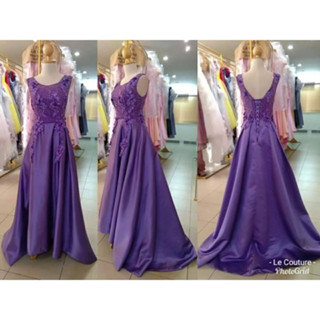 #ชุดราตรีสีม่วง #ชุดพรีเวดดิ้งสีม่วง**พร้อมเช่า**