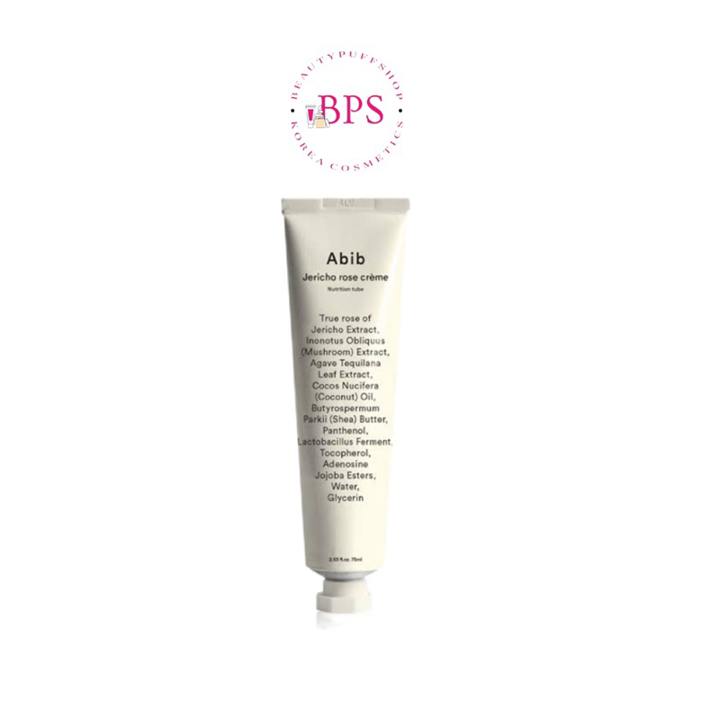 ((กดสั่งจากวิดีโอลด100)) Abib Jericho Rose Creme Nutrition Tube 75 ml ฟื้นฟูให้ผิวกลับมารู้สึกเบ่งบานราวดอกกุหลาบ