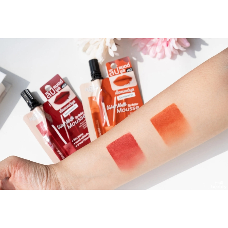 (กล่องX6ซอง) Sistar Velvet Matte Mousse Lip Color ซิสต้าร์ เวลเวท แมตต์ มูส ลิป คัลเลอร์ 2 กรัม - รูปที่ 4