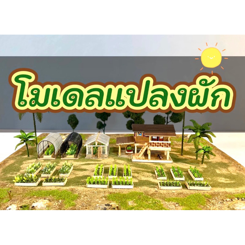 โมเดลแปลงผัก 🥬 vegetable bed (เลือกได้ทั้งคละแบบและแบบแปลงเดียว)🥦🌶️🥒