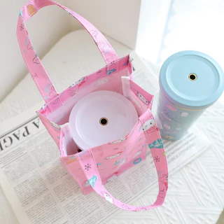 New Item * กระเป๋าใส่แก้วเยติ (YETI) ถุงผ้าใส่แก้วเยติ กระติกน้ำ กระเป๋าเก็บความเย็น-ร้อน ลายการ์ตูนสดใส กันน้ำ แบบพกพา