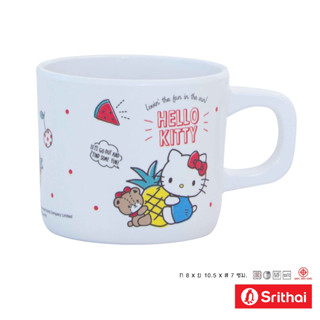 Srithai Melamine ถ้วยหู เมลามีน ลายKitty summer fruits C 634-3 ขนาด 3 นิ้ว