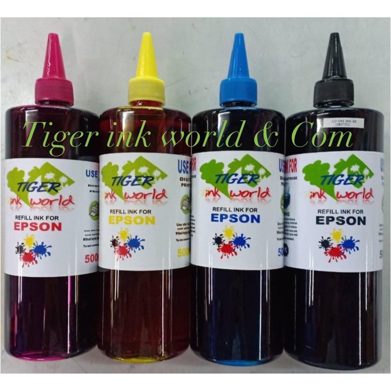 หมึกเติม Epson  Inkjet 500ml Tiger Ink เทียบเท่า เติม EPSON ได้ทุกรุ่น