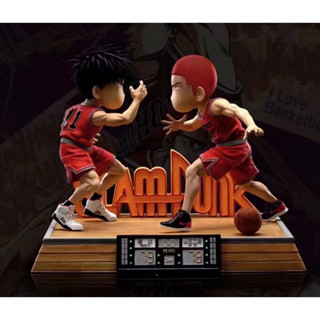 Slam Dunk Sakuragi Hanamichi &amp; Kaede Rukawa บนแท่นสกอร์บอร์ด PVC Figures 16 cm