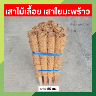 เสาไม้เลื้อย เสาใยมะพร้าว ยาว 50 ซม. หลักไม้เลื้อยใยมะพร้าว ทนทาน ไม่ขึ้นรา ไม่กรอบ ใยมะพร้าว 100%