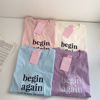 Sugarbeetshop | S84 Begin again 🤍 เสื้อโอเวอร์ไซต์ oversize เสื้อยืดผ้า cotton