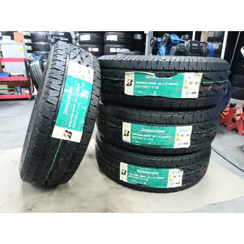 ยางใหม่ค้างปี 265/70R17 Bridgestone Dueler AT001 ผลิตปี 2020 ประกันบวม 2 ปี จัดส่งฟรีมีเก็บปลายทาง