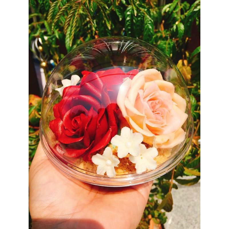 พร้อมส่ง  🚀🚀  ถ้วยมูส12 cm พุดดิ้ง วุ้น มขนมหวาน ทรงกลมมีฝาโดม