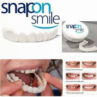 ฟันปลอมของแท้ ฟันปลอม ซิลิโคน ฟันปลอมของแท้ ฟันปลอม 1Pair/Set Simulation Braces Smiling