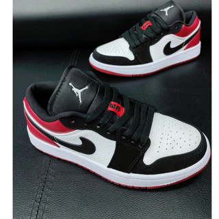 ของแท้ 100% Air Jordan 1 Low "Black Toe" รองเท้าส้นเตี้ยสีดำ