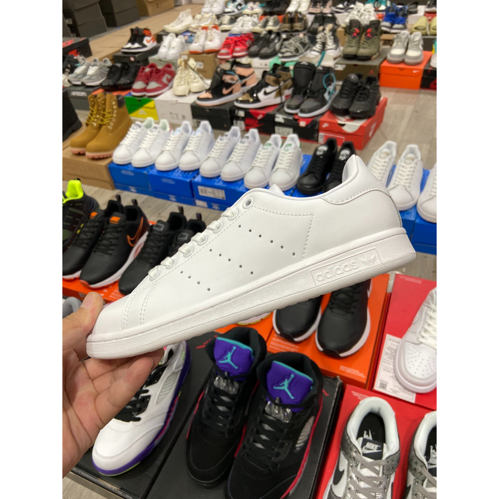 รองเท้าAdidas Stan Smith (หนัง) ผ้าใบสีขาวสินค้าถ่ายจากงานจริง100%