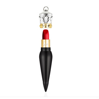 ส่วนลดของแท้💯 CL Christian Louboutin Queens Scepter ลิปสติก สีดํา สไตล์เรโทรคลาสสิก