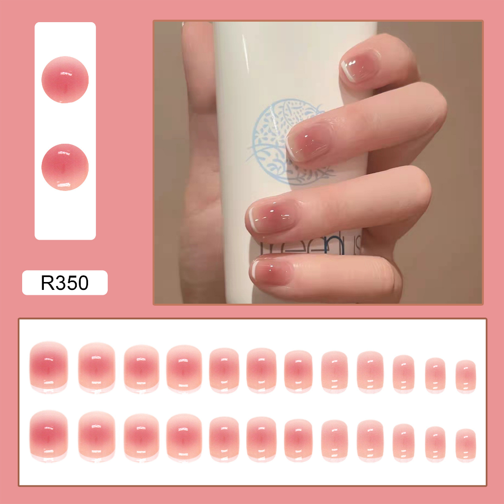 เล็บปลอม สไตล์โมเดิร์น ใช้งานง่าย 24 ชิ้น พร้อมส่ง 【R350-R400】