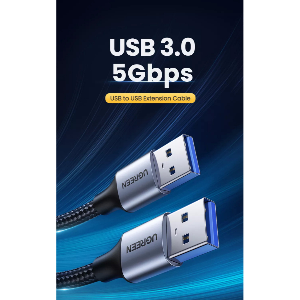 Ugreen USB 3.0(M/M) male to male Cable(Model US128/US373) (10369,10370,80789,80790,80791)(PVC/Braided)