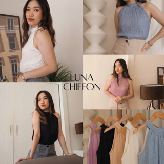 Shatamps - Luna Chiffon เสื้อแขนกุด เสื้อคอปีน ชุดเที่ยวทะเล