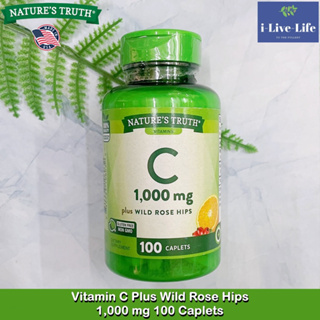 Natures Truth - Vitamin C Plus Wild Rose Hips 1,000 mg 100 Caplets วิตามินซี โรสฮิป