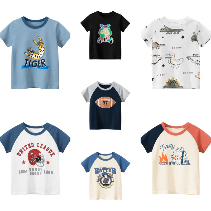เสื้อยืดเด็ก แฟชั่นเสื้อผ้าสำหรับเด็ก พร้อมส่งในไทย ราคาถูก @9