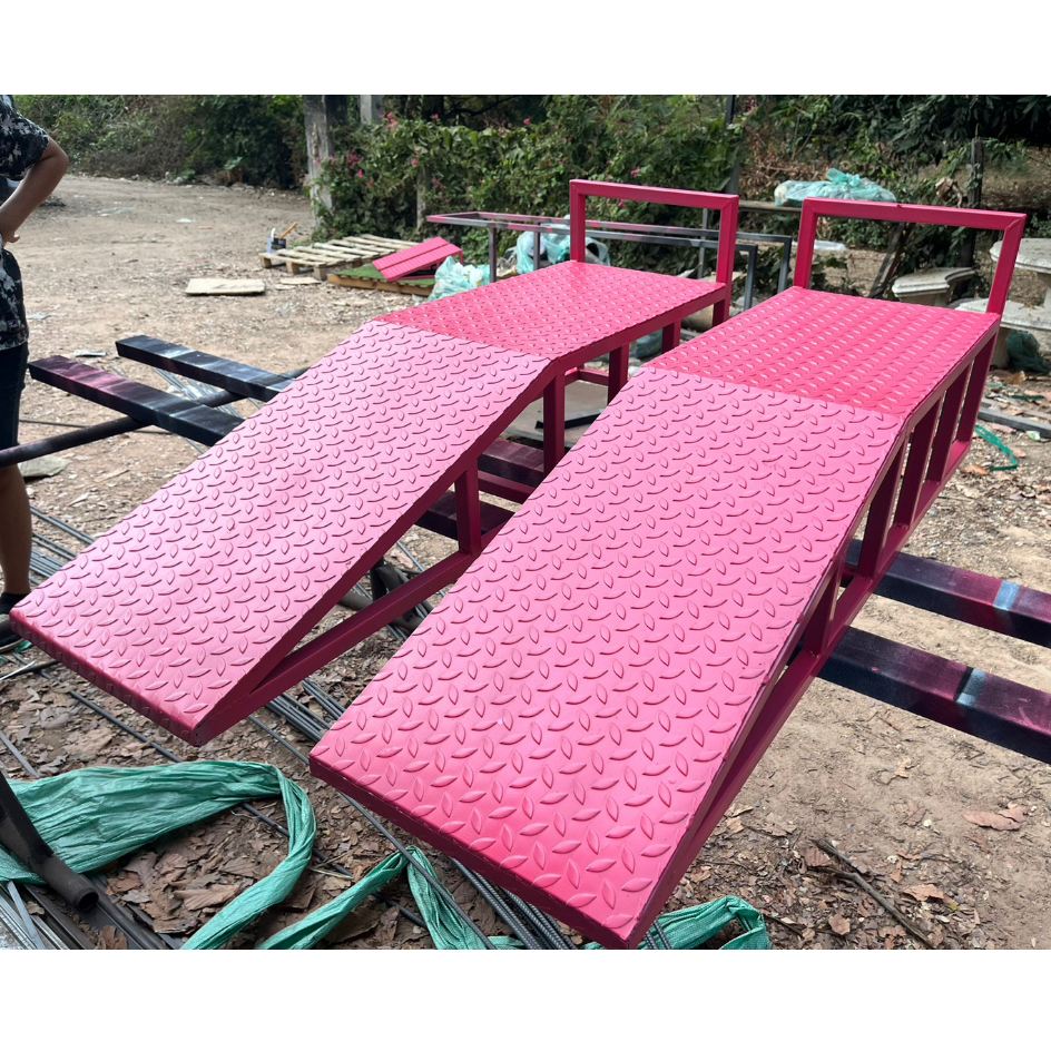 Car Ramp รองยกล้อ Rampพื้นเรียบ ก35xส25xย120ซม. บันไดยกรถยนต์ ยกระดับรให้สูงขึ้น ตรวจเช็คช่วงล่าง อุ