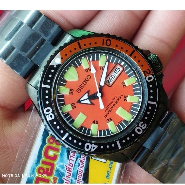 Seiko SKX Mod Monster Orange Dial