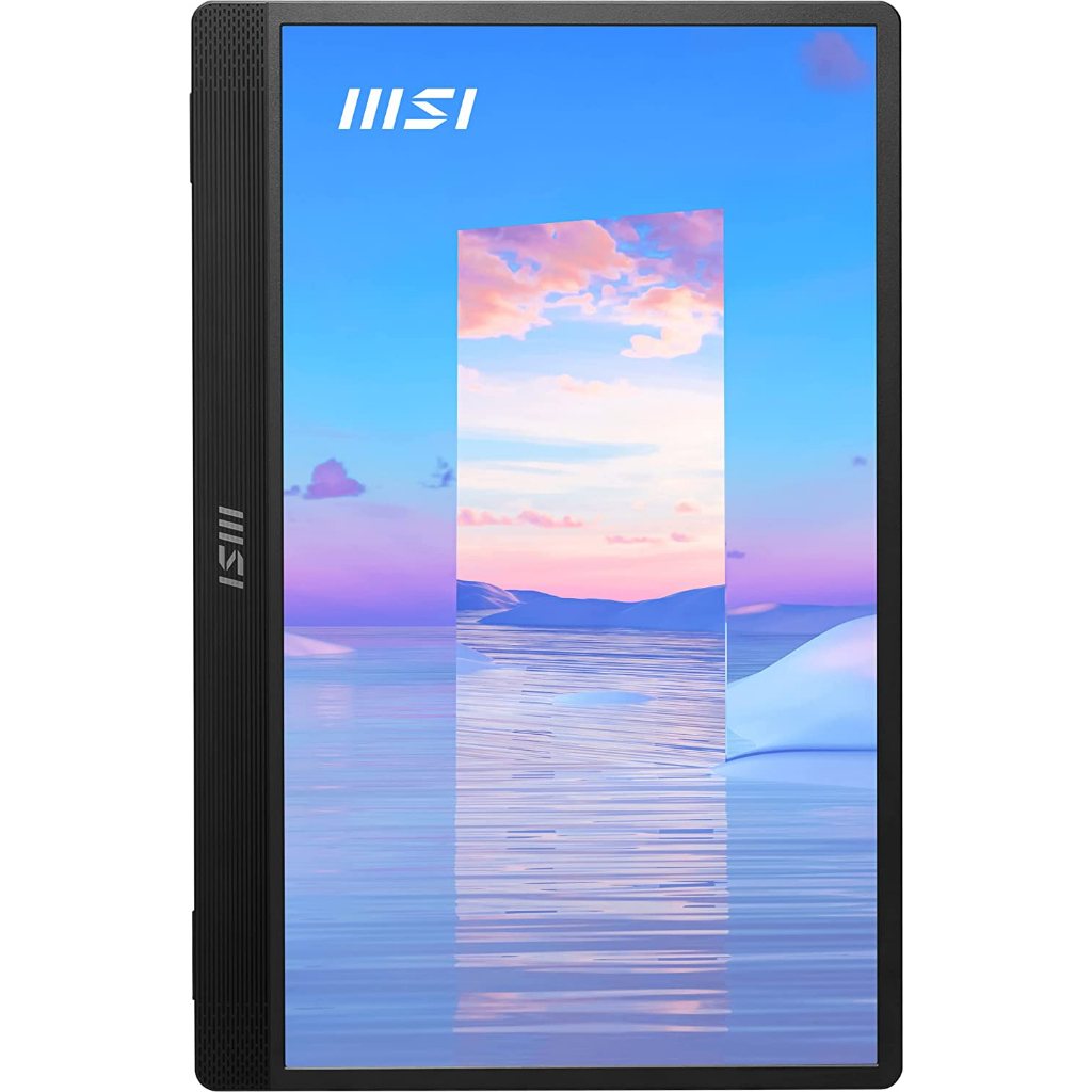 MSI PRO MP161 15.6" Portable Monitor, Adjustable kickstand, FHD (1920 x 1080), 60Hz, IPS, 2x USB-C, Mini HDMI, Speakers, Anti-Flicker, Less Blue light, Black