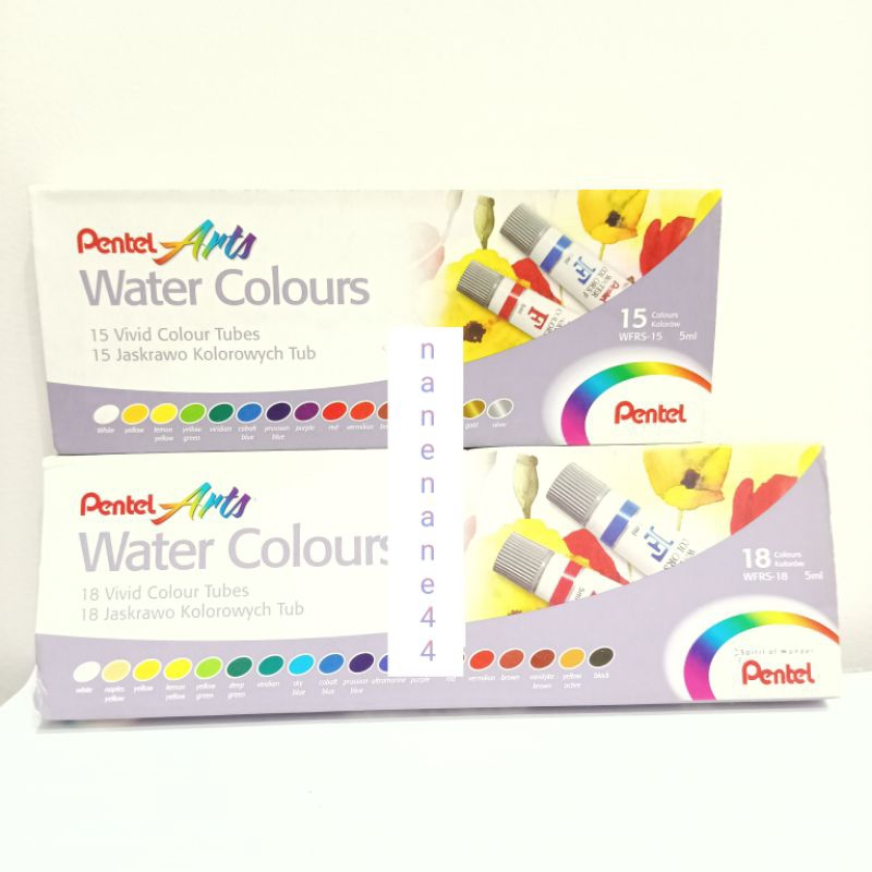 Pental Arts water colours 15 18 สีน้ำ เพนเทล 15 18 สี