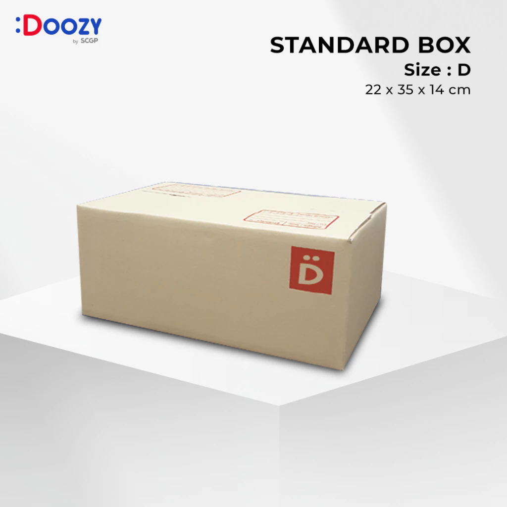 กล่องไปรษณีย์ ขนาด D (ง) ( 22 x 35 x 14 ซม.) แพ็ค 20 ใบ กล่องพัสดุ กล่องฝาชน Doozy Pack ถูกที่สุด!